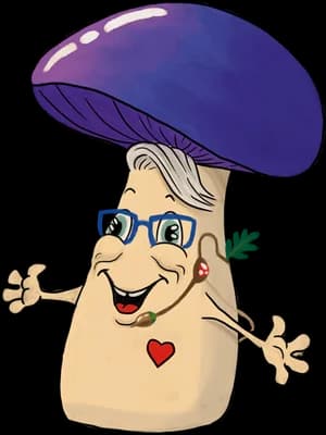 Le champignon lecteur, mascotte des Fables de Gunter